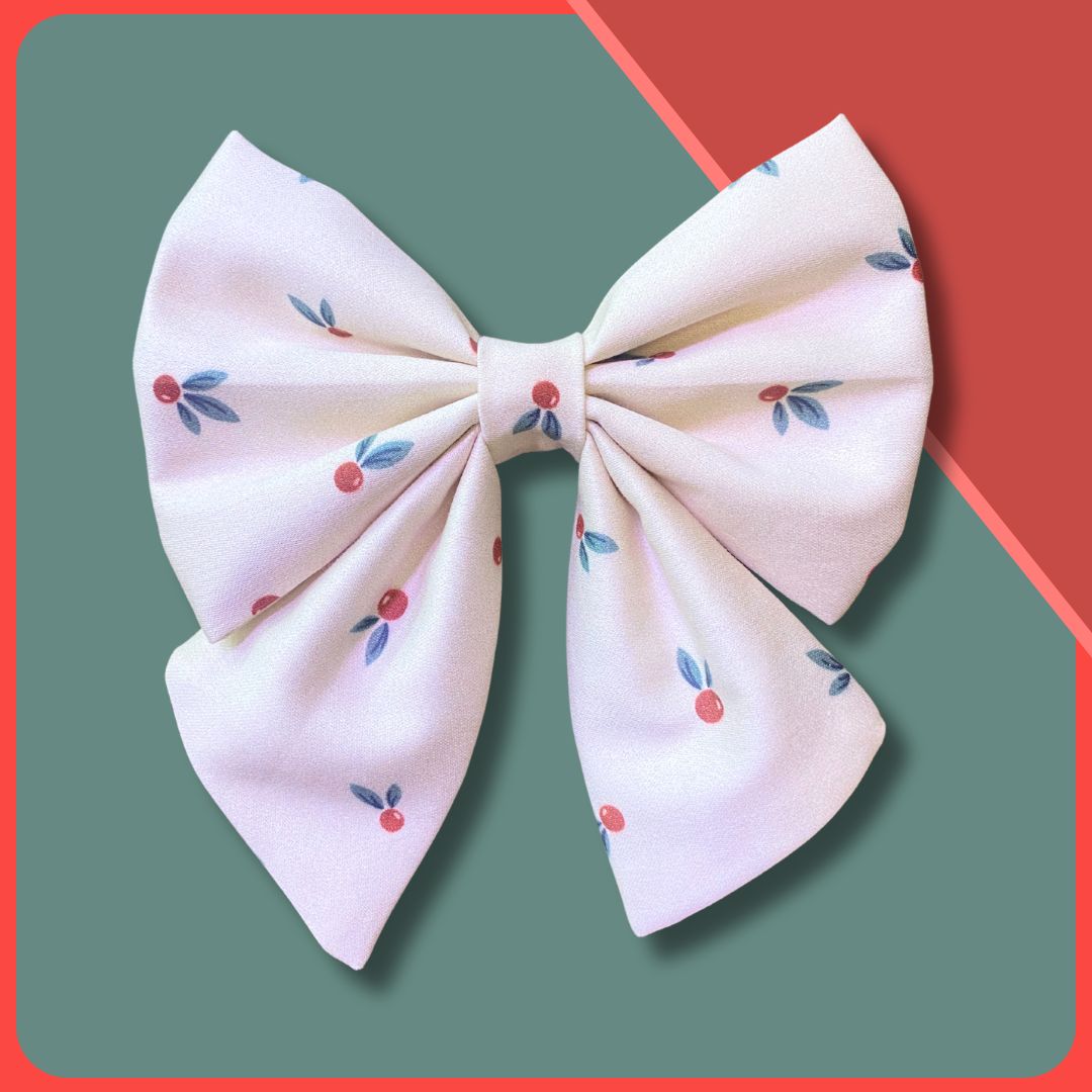Holly Berry Sailor Bow