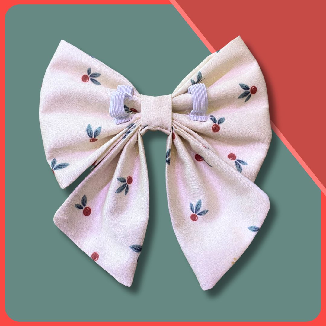 Holly Berry Sailor Bow