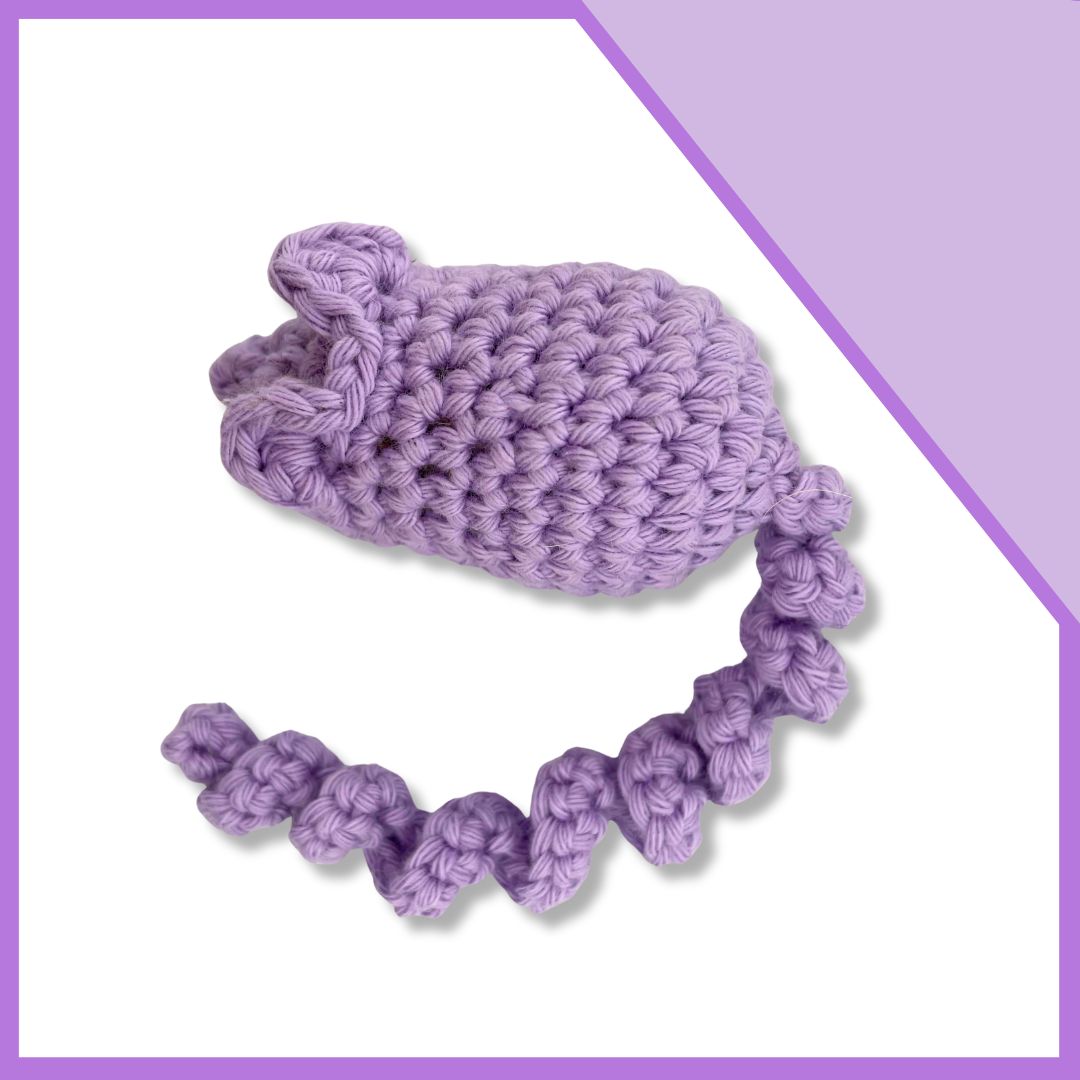 Hand-Crocheted Mouse Catnip Cat Toy (Valentine's Colors)