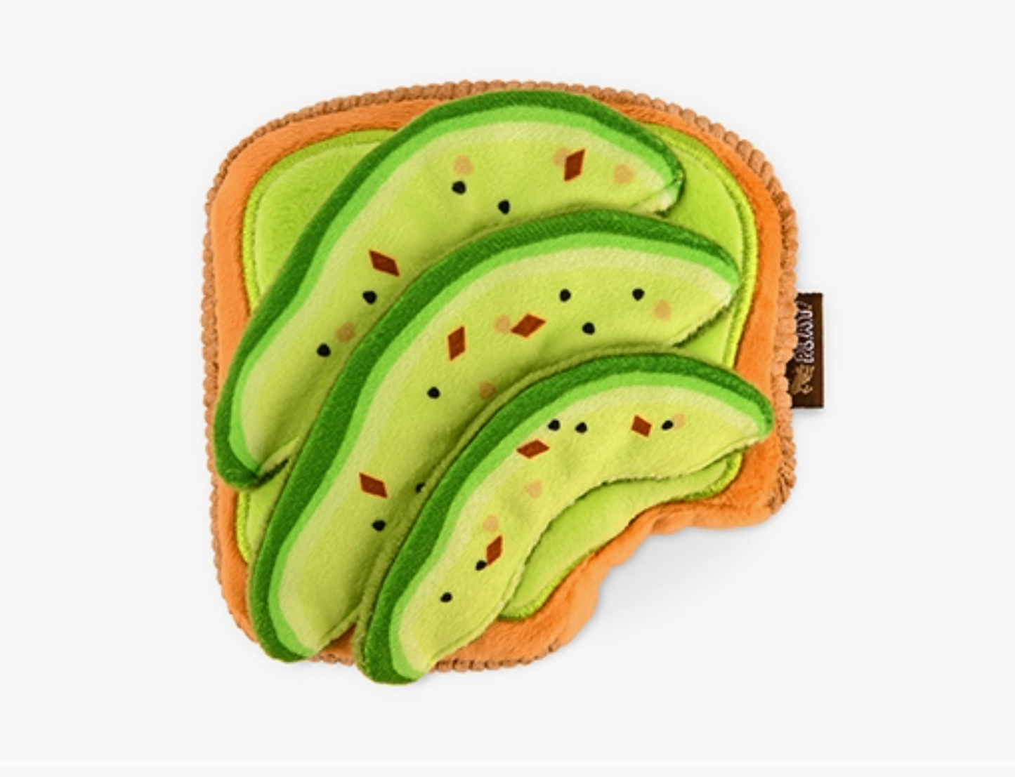 "Avo-doggo Toast" Avocado Toast Plush Dog Toy