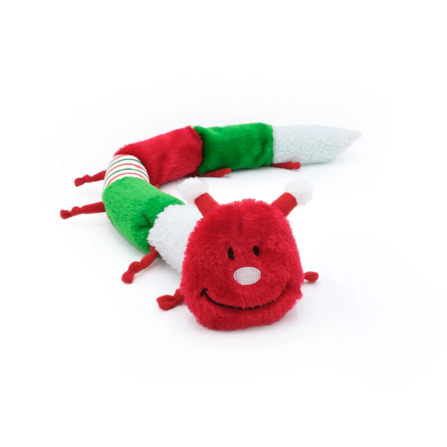 Christmas Caterpillar Squeaky Dog Toy