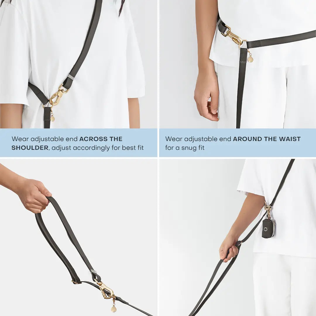 Malibu Blue Convertible Hands-Free Leash