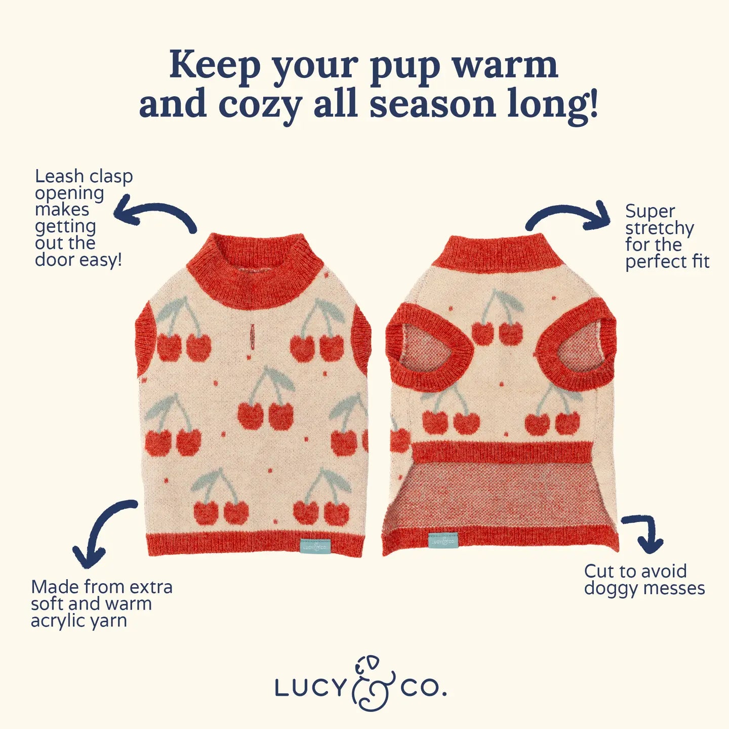 The Cherry Amour Pet Sweater