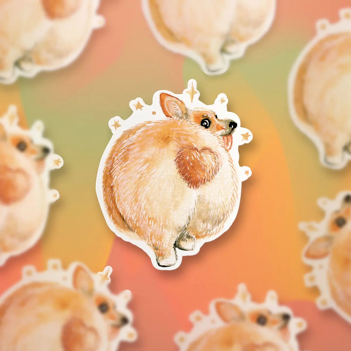 Cute Corgi Butt Vinyl Sticker