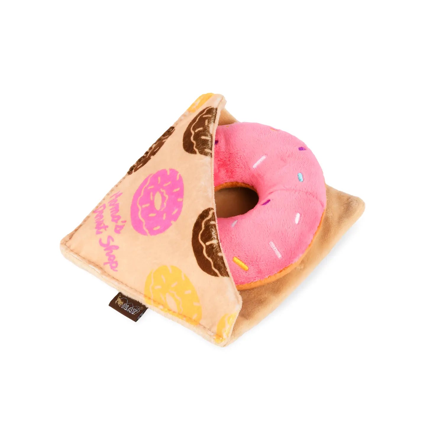 Donut Plush Dog Toy
