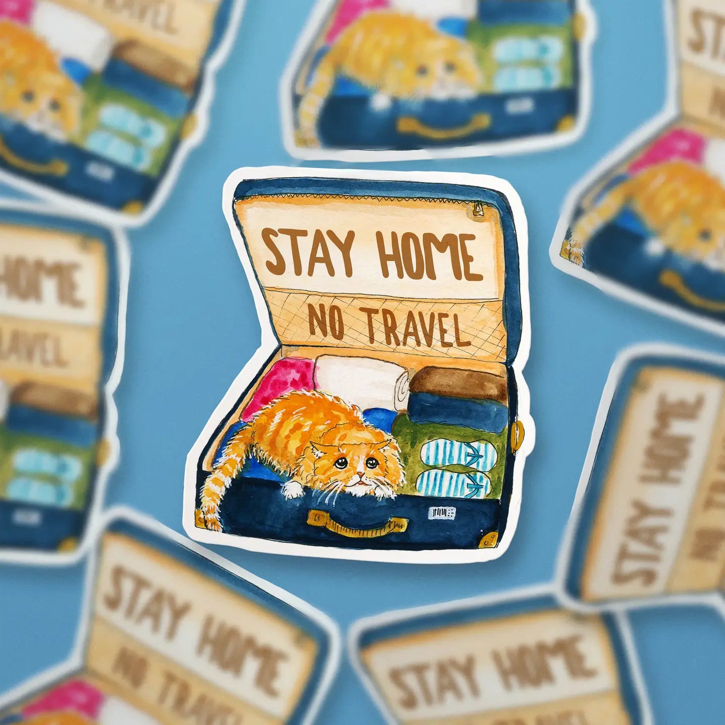 "Stay Home" Vinyl Cat Sticker