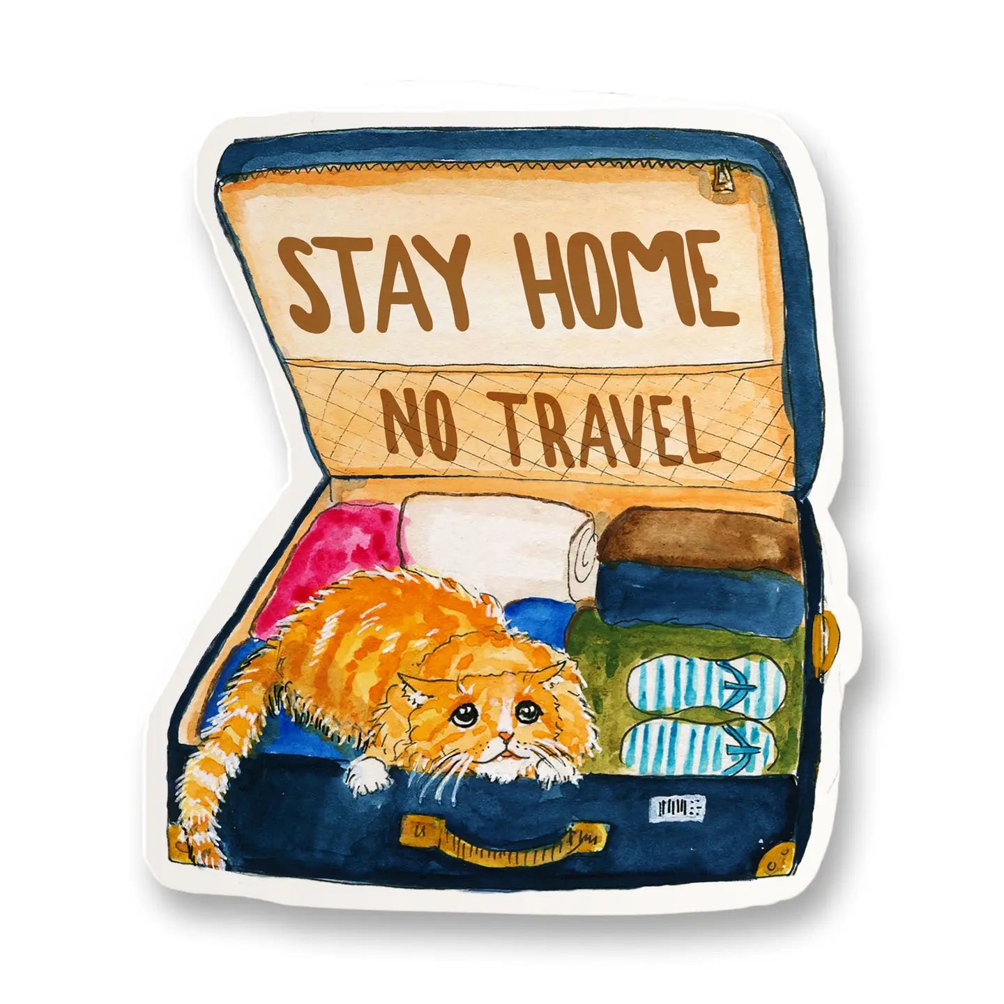 "Stay Home" Vinyl Cat Sticker