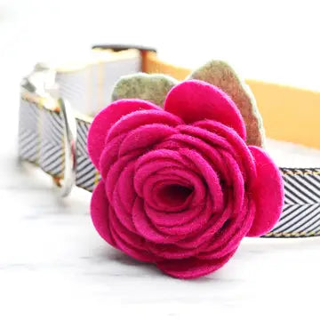 Rose Felted Collar Accessory