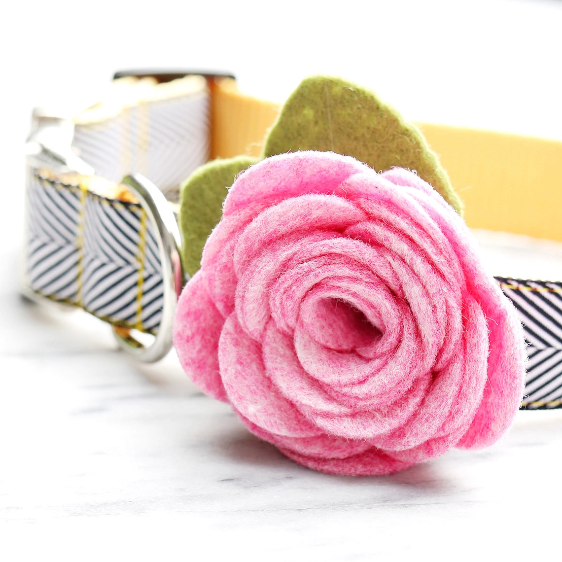 Rose Felted Collar Accessory