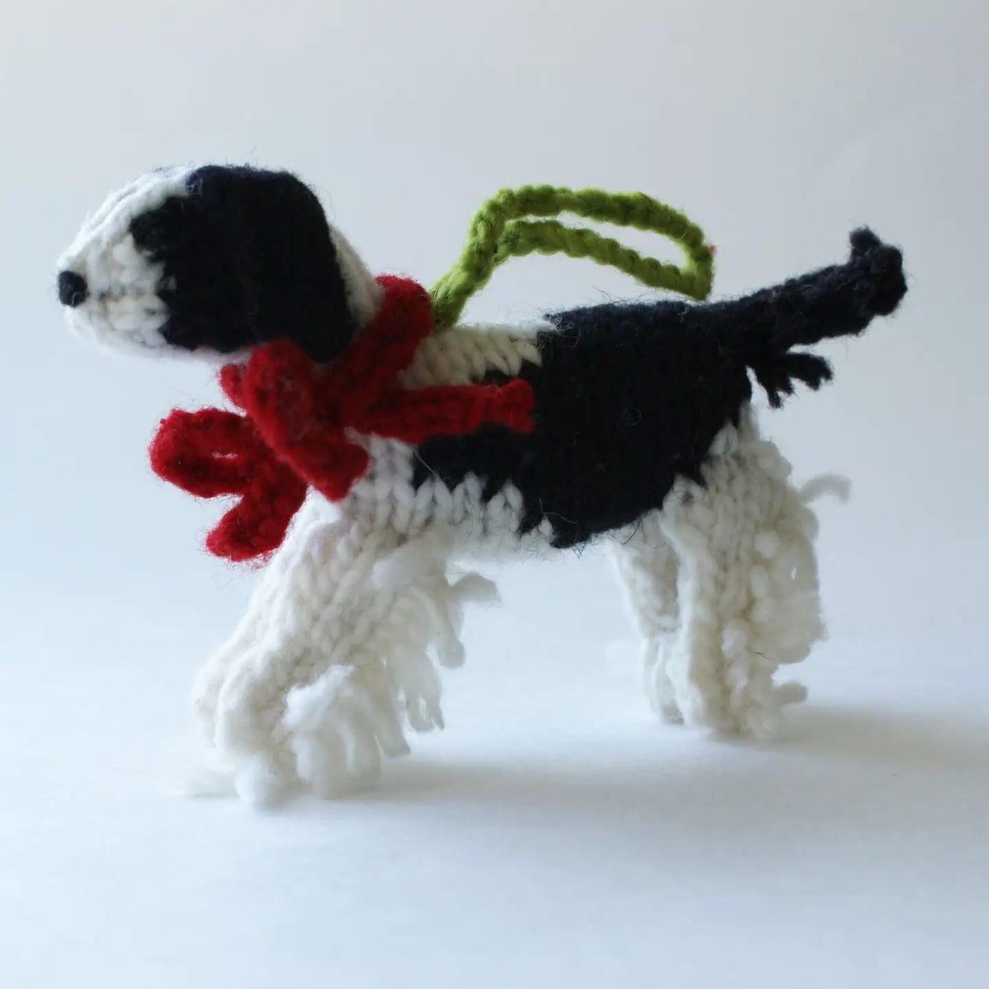 Hand-Knit Dog Ornament: Spaniel