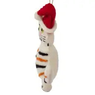 Hand-Felted Calico Cat Ornament