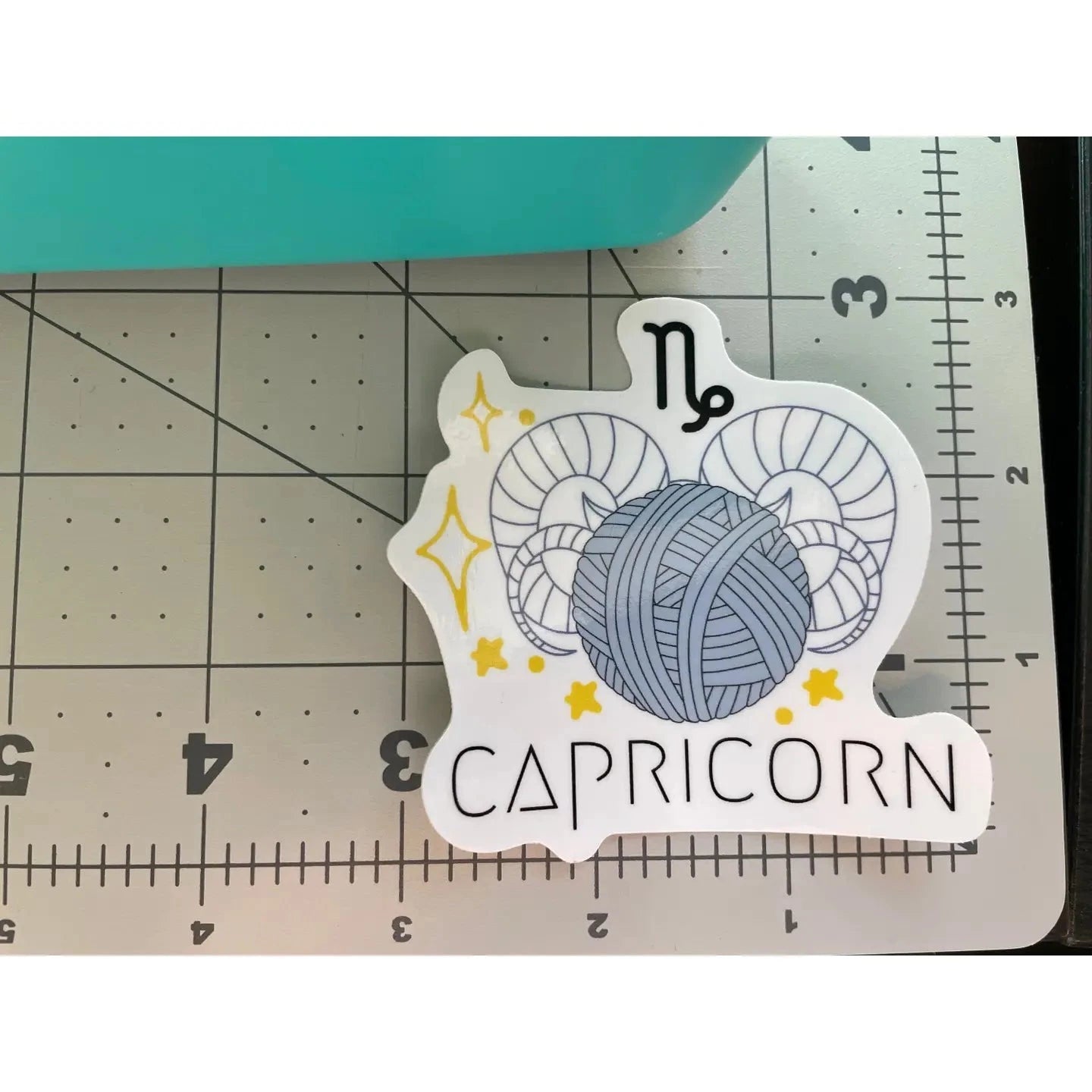 Capricorn Zodiac Yarn Vinyl Sticker
