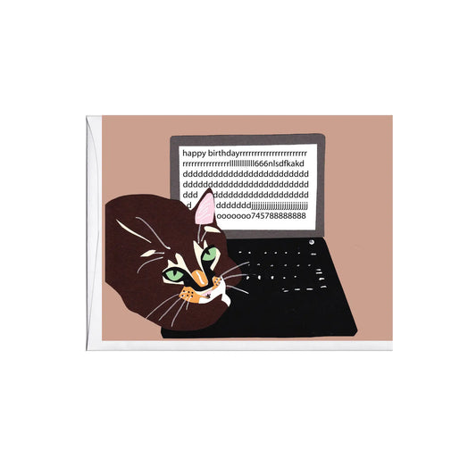 Keyboard Cat Birthday Greeting Card