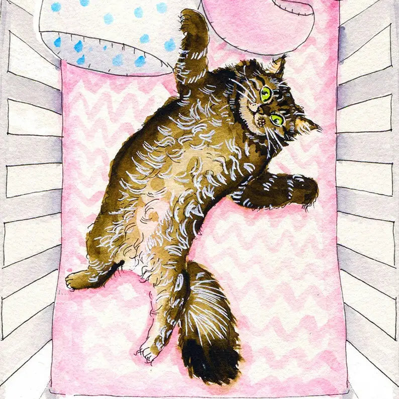 Cat's New Sibling Greeting Card