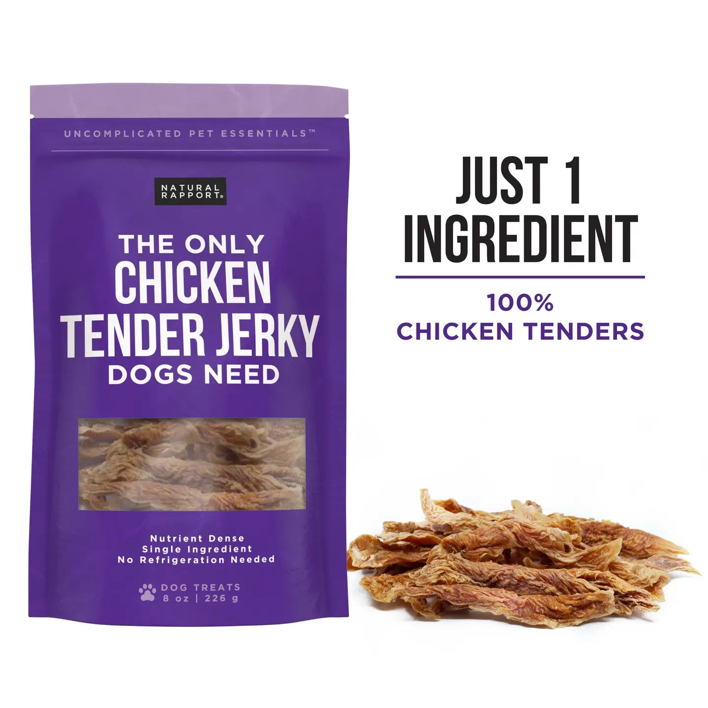 The Only Chicken Tender Jerky Dogs Need