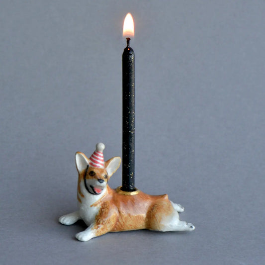 Corgi Porcelain Cake Topper
