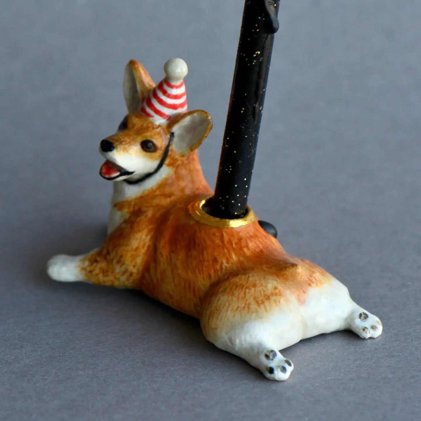 Corgi Porcelain Cake Topper