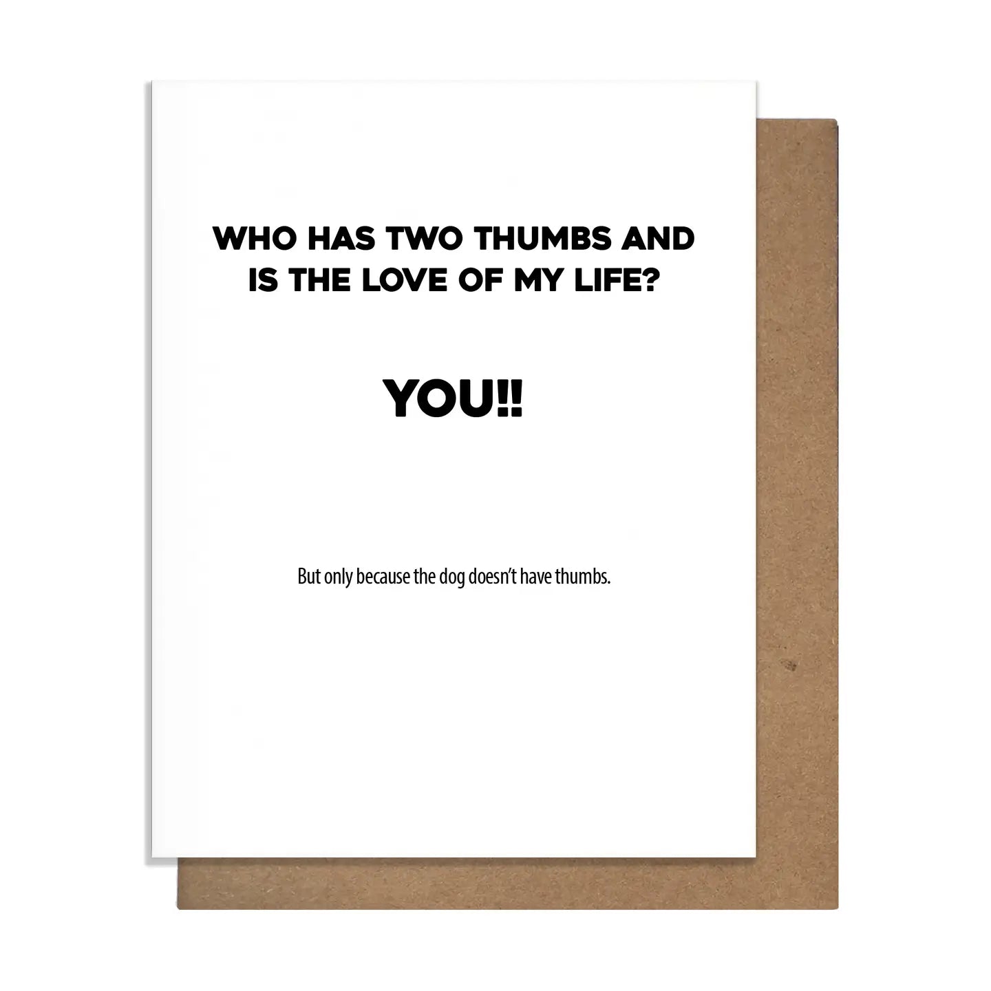 Dog Thumbs Love Card