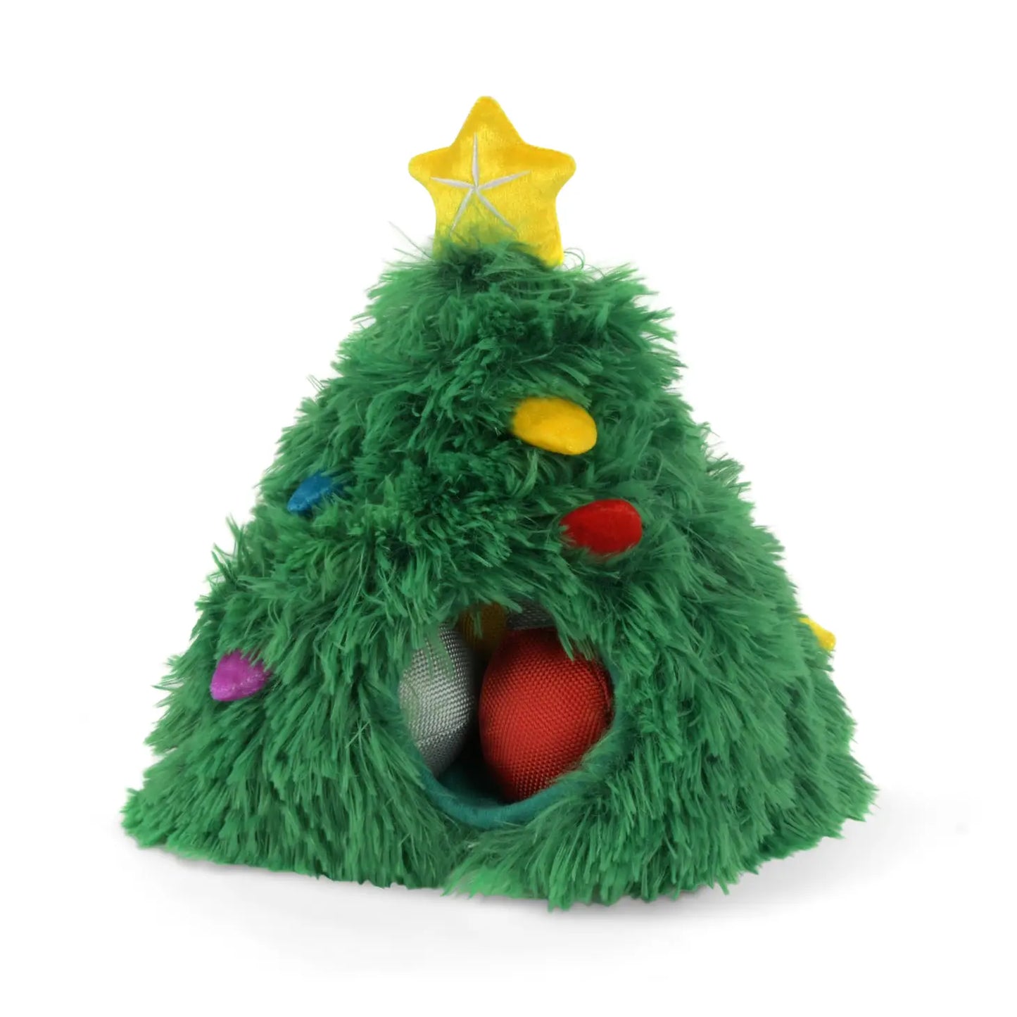 Christmas Tree Hide-and-Squeak Dog Toy
