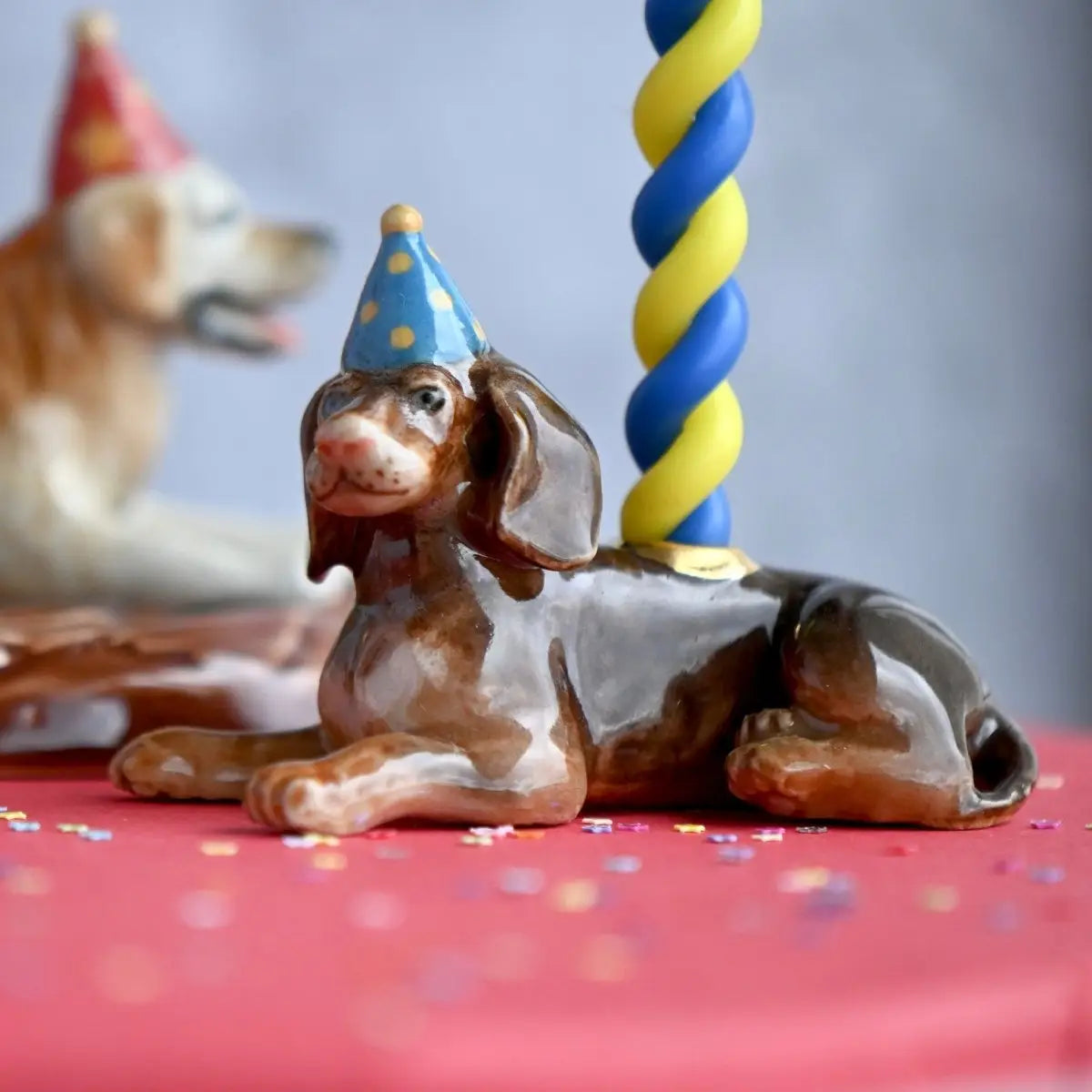 Dachschund Porcelain Cake Topper