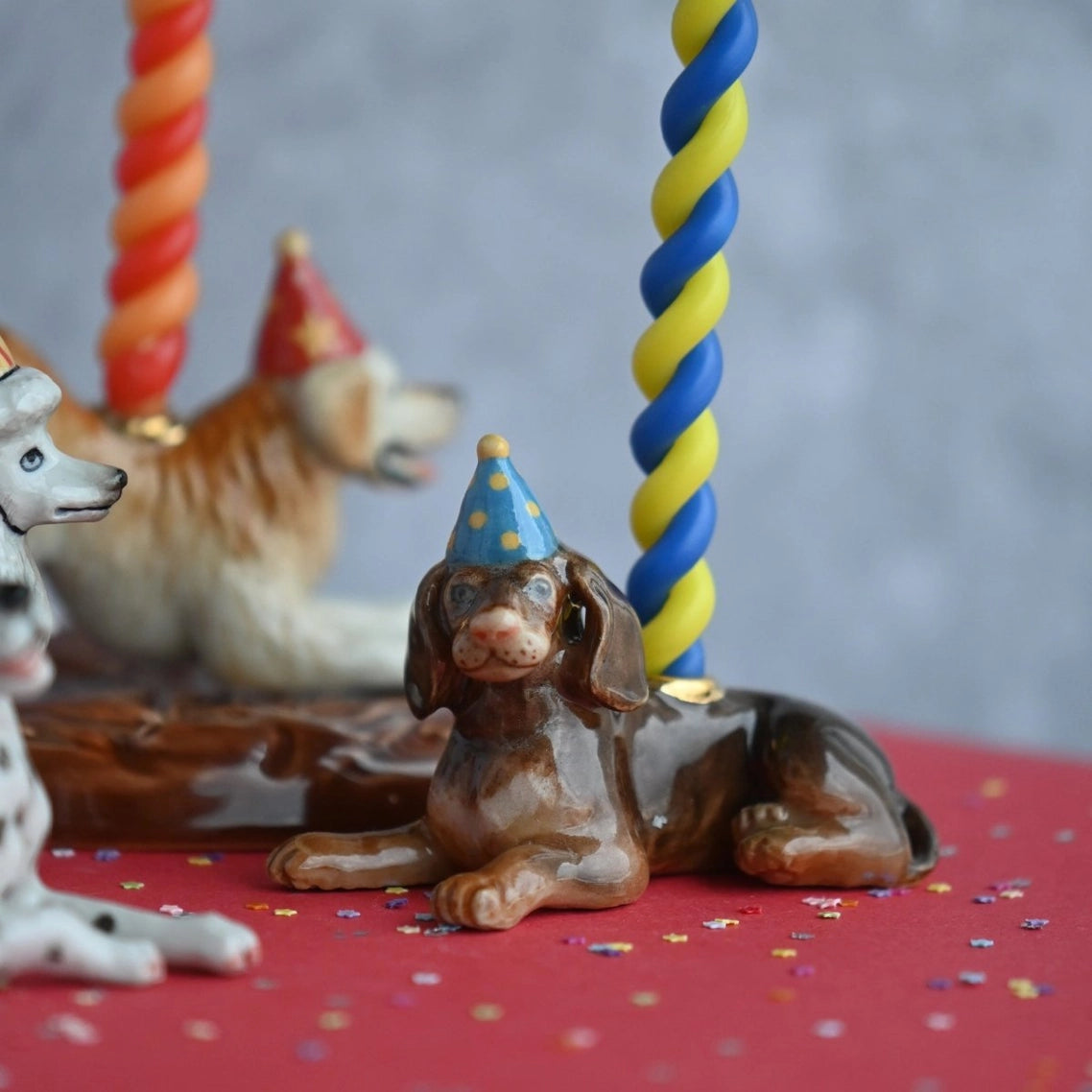 Dachschund Porcelain Cake Topper