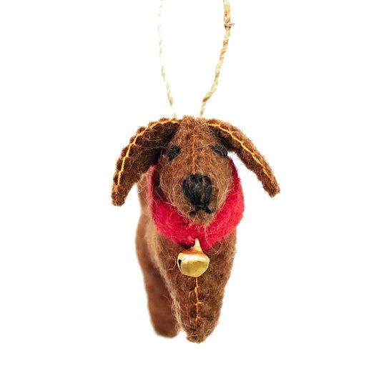 Hand-Felted Dachshund Ornament