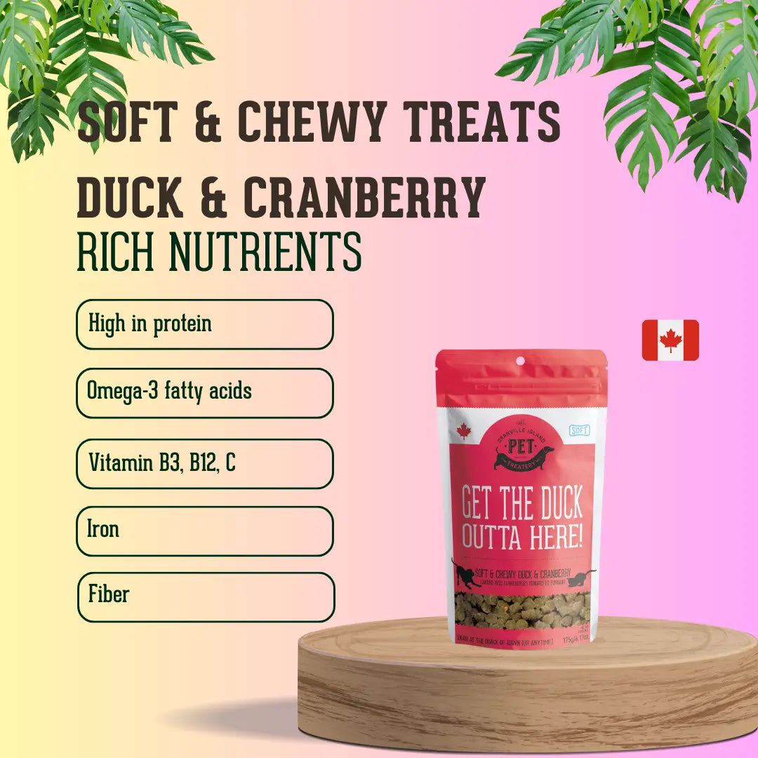 Get the Duck Outta Here! Soft Duck and Cranberry Treats for Cats and Dogs
