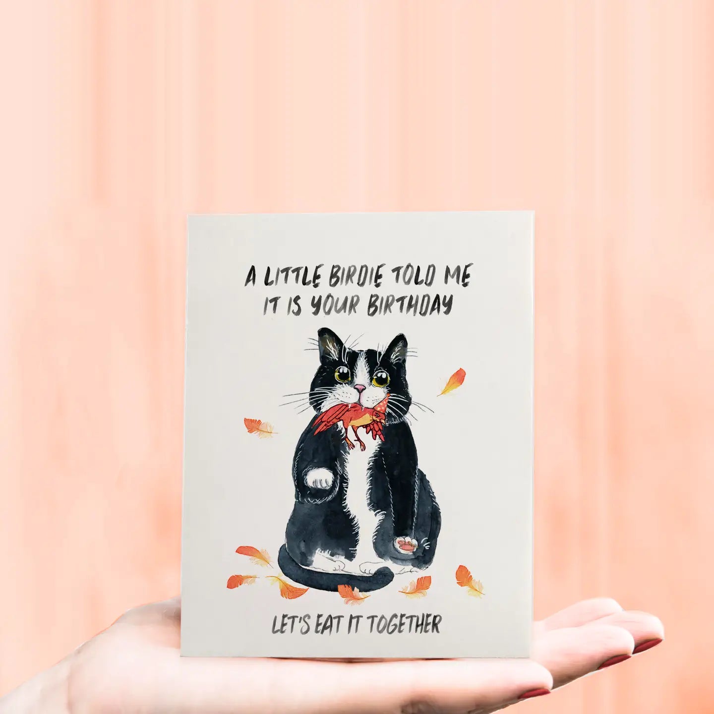 Eat A Bird Birthday Card