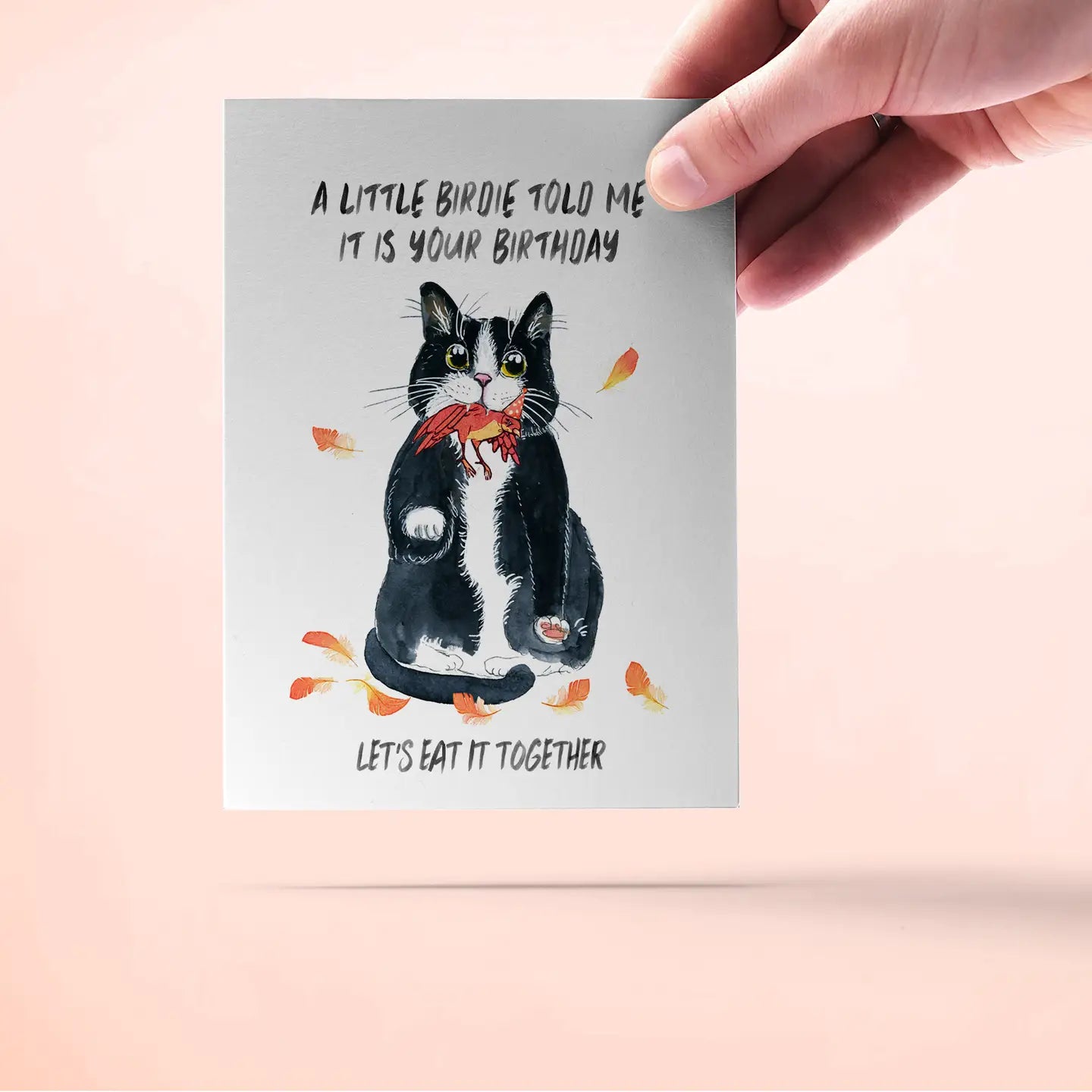 Eat A Bird Birthday Card