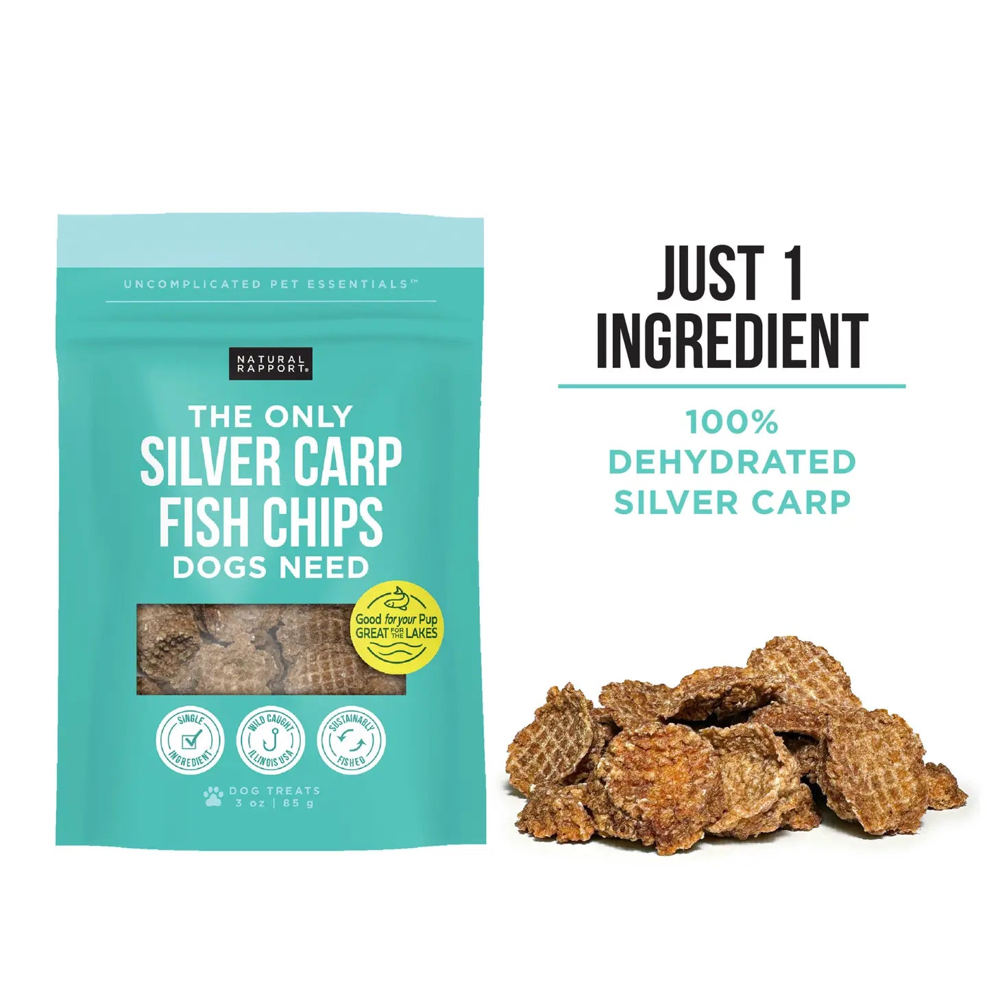 The Only Silver Carp Fish Chips Dogs Need