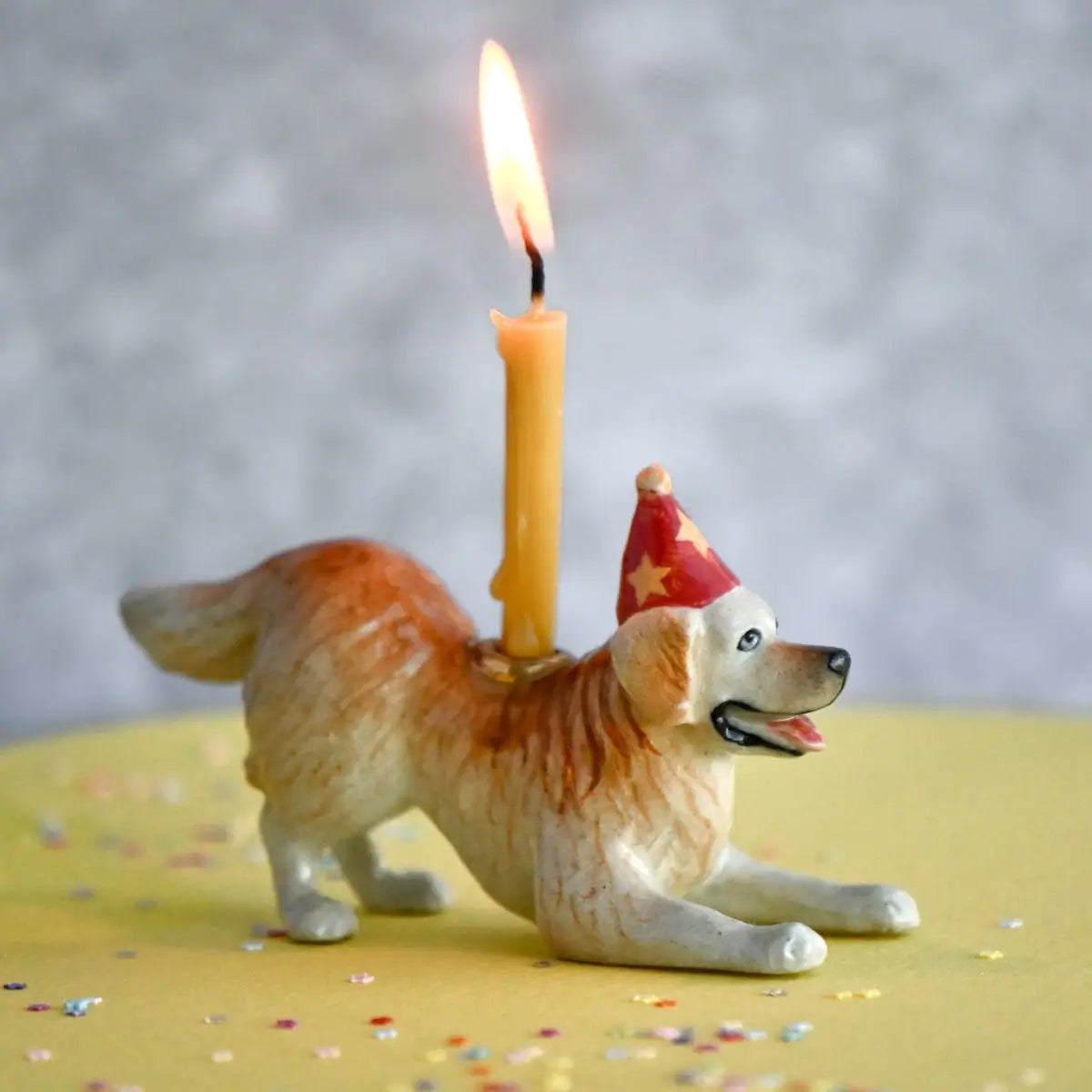 Golden Retriever Porcelain Cake Topper