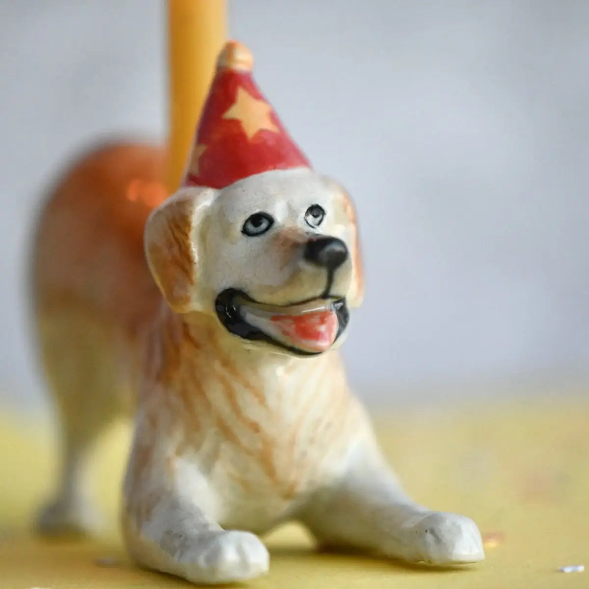 Golden Retriever Porcelain Cake Topper