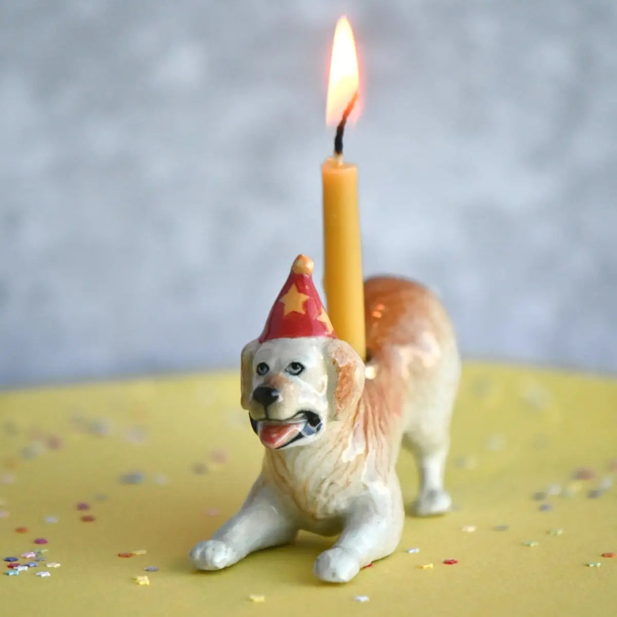 Golden Retriever Porcelain Cake Topper