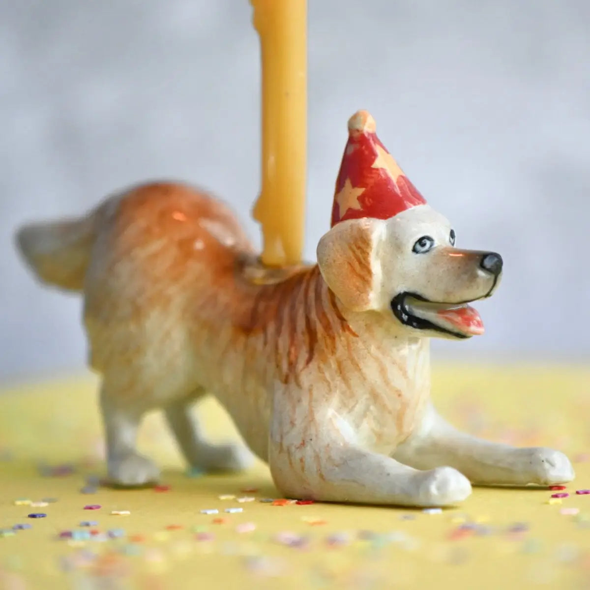 Golden Retriever Porcelain Cake Topper