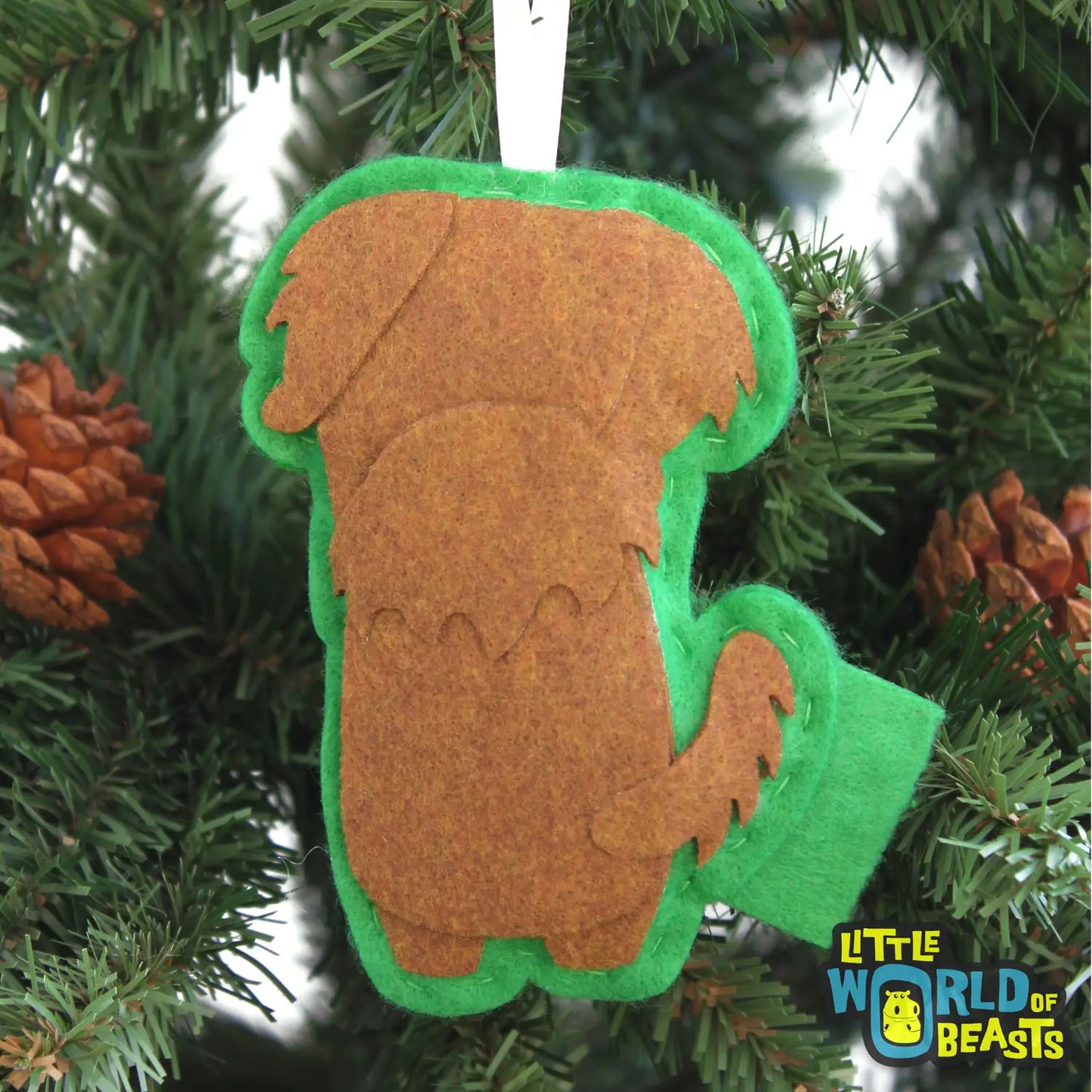 Little World Of Beasts Felted Ornaments: Cinnamon the Golden Retriever