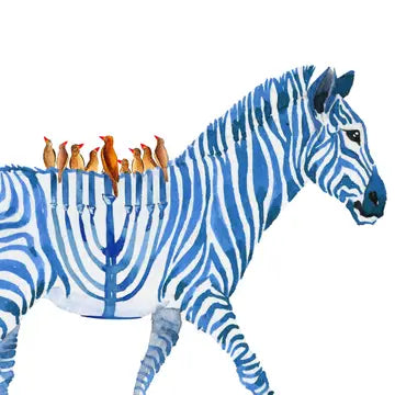 Hanukkah Zebra Card