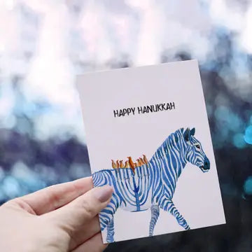 Hanukkah Zebra Card