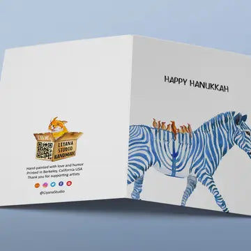 Hanukkah Zebra Card