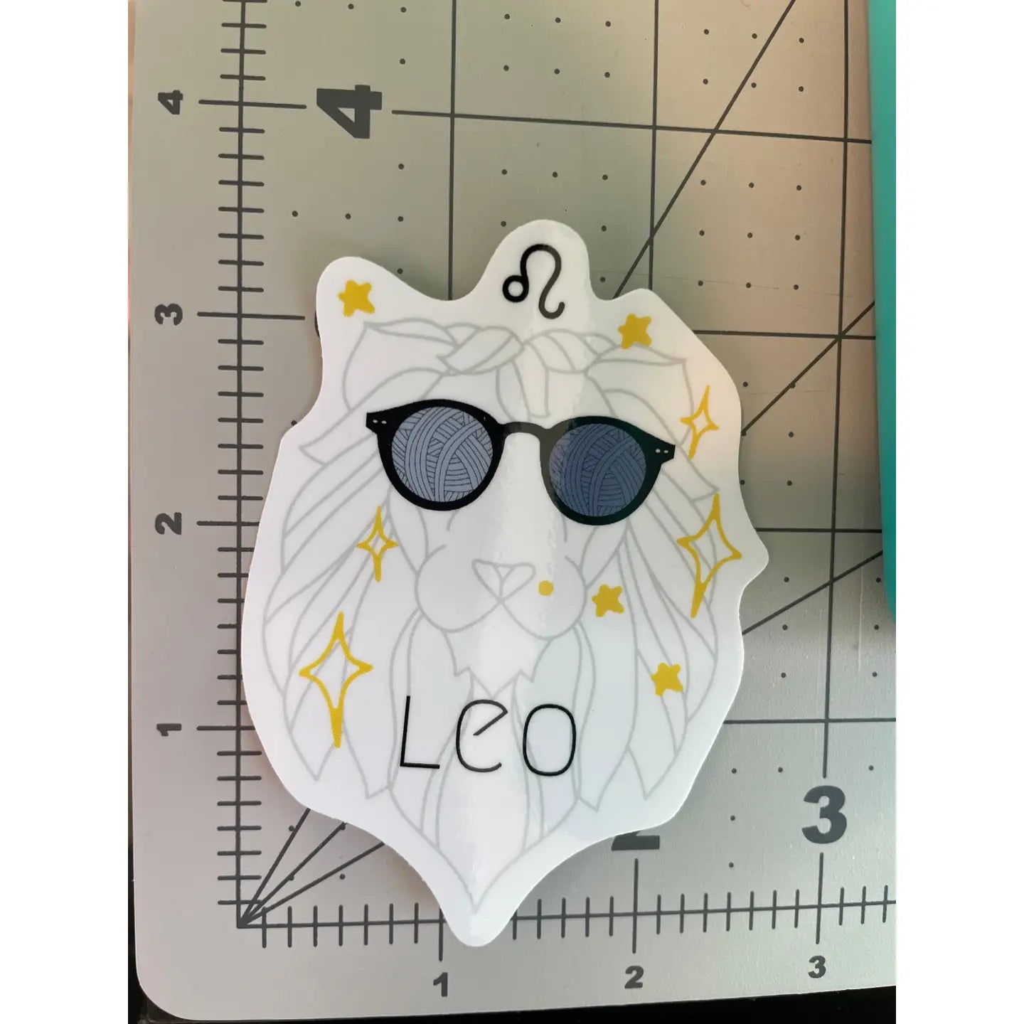 Leo Zodiac Yarn Vinyl Sticker