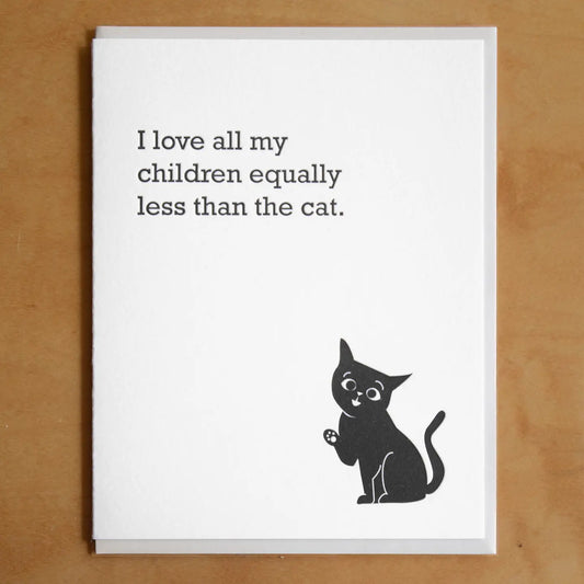 Less Than The Cat Greeting Card
