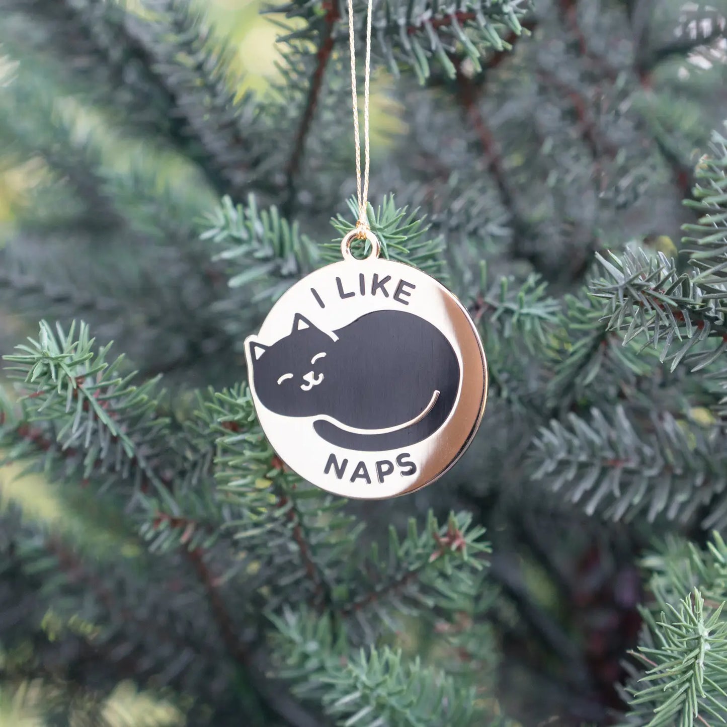 Everyday Olive I Like Cat Naps Enamel Ornament