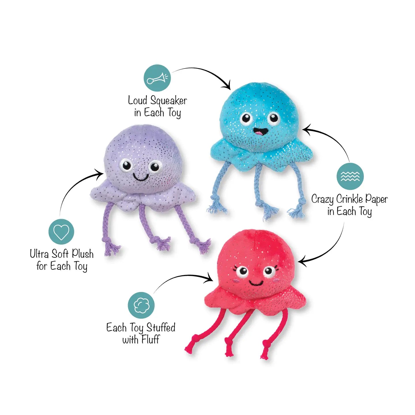 Too Tenta-cool Mini Jellyfish Plush Pet Toys
