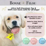 French Macaron Plush Dog Toy