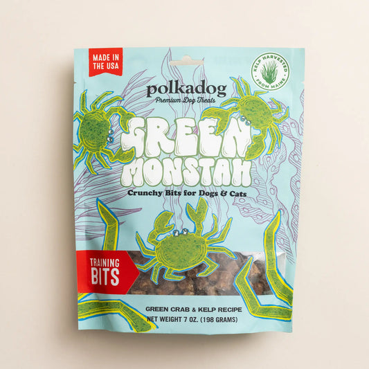 Polkadog Green Monstah: Crab and Kelp Treats for Cats and Dogs