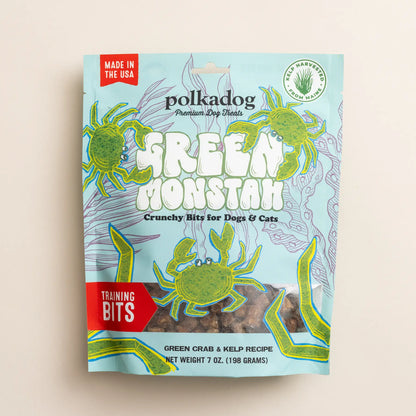 Polkadog Green Monstah: Crab and Kelp Treats for Cats and Dogs