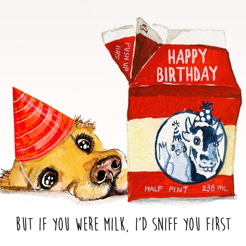 Old Milk Birthday Card