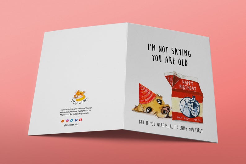 Old Milk Birthday Card