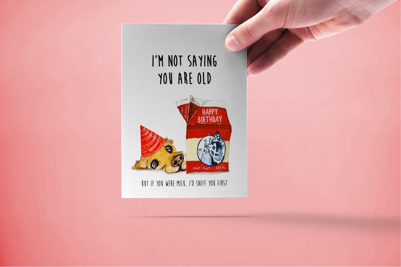 Old Milk Birthday Card