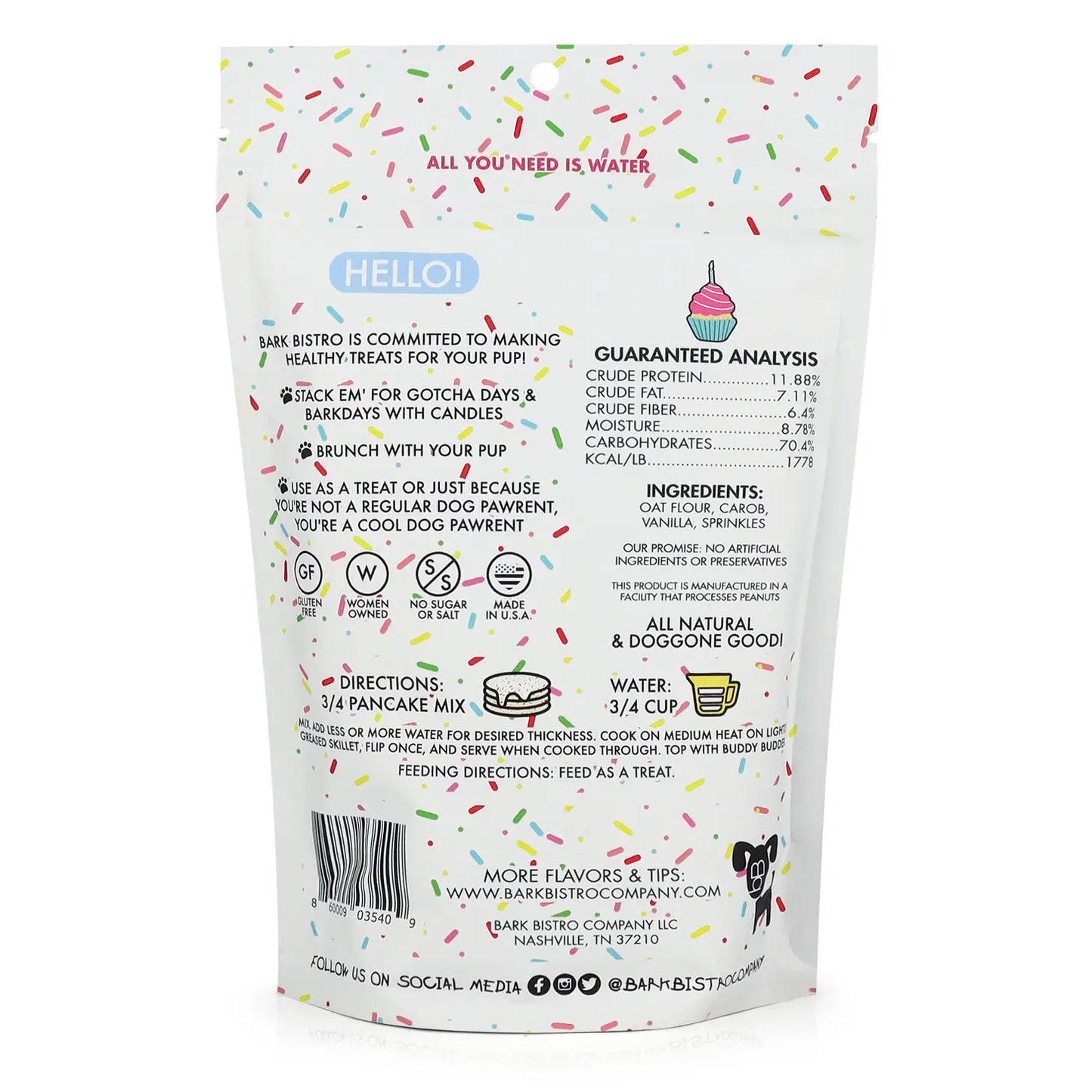 Dog Birthday Pancake Mix