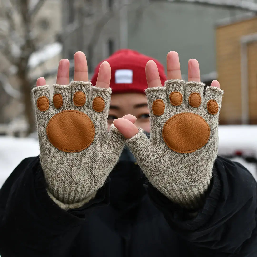 Fingerless Pawprint Gloves